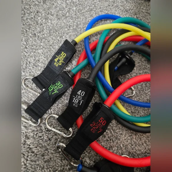 Resistance Bands Set, 10-50lbs Resistance, Sculpt Your Body, XLight-XHeavy, New - Picture 7 of 16